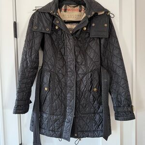 Burberry Women's Dark Black Quilted Jacket